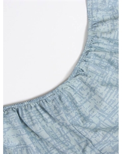 Простыня на резинке 160*200*25см, цв.зеленый, поплин, 125 г/м2 Этель