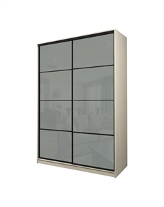 Шкаф-купе Max-МШ-23-6-18-22, 1800×600×2300 мм, цвет дуб молочный / стекло светло-серое Аллоджио