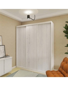 Шкаф-купе «Лофт», 1800×620×2300 мм, ЛДСП, цвет белый гладкий / дуб эльза Аллоджио