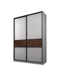 Шкаф-купе Max-МШ-23-6-16-99, 1600×600×2300 мм, цвет ясень анкор светлый / стекло шоколад Аллоджио