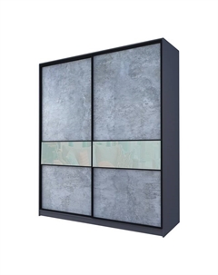 Шкаф-купе Max-МШ-23-6-20/2-99, 2000×600×2300 мм, метрополитан грей / стекло светло-серое Аллоджио