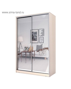 Шкаф-купе Хит-22-17-55, 1680×620×2200 мм, зеркало, цвет дуб молочный Аллоджио