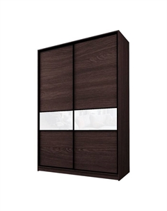 Шкаф-купе Max-МШ-23-6-16-99, 1600×600×2300 мм, цвет венге / стекло белое Аллоджио