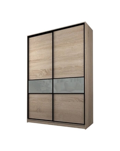 Шкаф-купе Max-МШ-23-6-16-99, 1600×600×2300 мм, цвет дуб сонома / стекло светло-серое Аллоджио