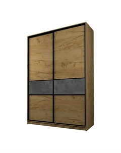 Шкаф-купе Max-МШ-23-6-16-99, 1600×600×2300 мм, дуб крафт золотой / стекло тёмно-серое Аллоджио