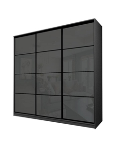 Шкаф-купе Max-МШ-23-6-27/2-222, 2666×600×2300 мм, цвет графит / стекло тёмно-серое Аллоджио