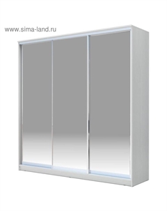 Шкаф-купе Хит-22-20-888, 2000×620×2200 мм, матовое стекло, цвет белый шагрень Аллоджио