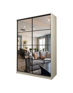 Шкаф-купе Max-МШ-23-6-16-55, 1600×600×2300 мм, зеркало, цвет дуб молочный Аллоджио