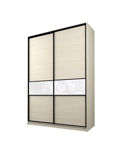 Шкаф-купе Max-МШ-23-6-16-99, 1600×600×2300 мм, цвет дуб молочный / стекло белое Аллоджио