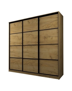 Шкаф-купе Max-МШ-23-6-27-111, 2666×600×2300 мм, цвет дуб крафт золотой Аллоджио