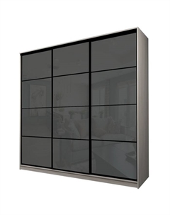 Шкаф-купе Max-МШ-23-6-27-222, 2666×600×2300 мм, ясень шимо светлый / стекло тёмно-серое Аллоджио