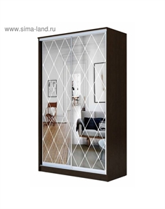 Шкаф-купе Хит-22-17-66, 1680×620×2200 мм, цвет венге цаво, ромб большой на зеркале Аллоджио