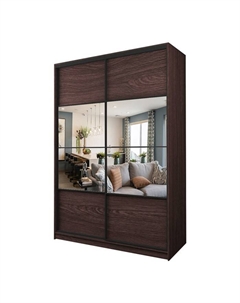 Шкаф-купе Max-МШ-23-6-18-77, 1800×600×2300 мм, зеркало, цвет венге Аллоджио