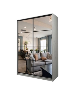 Шкаф-купе Max-МШ-23-6-18-55, 1800×600×2300 мм, зеркало, цвет дуб крафт белый Аллоджио