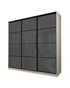 Шкаф-купе Max-МШ-23-6-27/2-222, 2666×600×2300 мм, цвет дуб молочный / стекло тёмно-серое Аллоджио