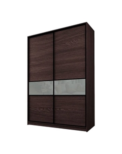 Шкаф-купе Max-МШ-23-6-16-99, 1600×600×2300 мм, цвет венге / стекло светло-серое Аллоджио