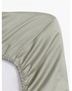 Простыня на резинке 2-спальная «» Olive tree, 180×200+25 см, мако-сатин Этель