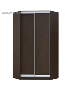 Угловой шкаф-купе Хит-У-23-4-11, 1103×1103×2300 мм, ЛДСП, цвет венге магия Аллоджио