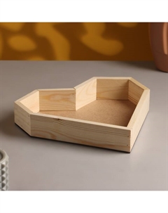 Кашпо для цветов «Сердце», 25×20×4.5 см, деревянное Дарим красиво