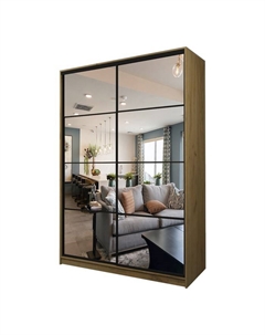 Шкаф-купе Max-МШ-23-6-16-55, 1600×600×2300 мм, зеркало, цвет дуб крафт золотой Аллоджио