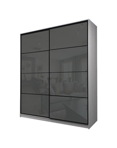 Шкаф-купе Max-МШ-23-6-20/2-22, 2000×600×2300 мм, ясень анкор светлый / стекло тёмно-серое Аллоджио