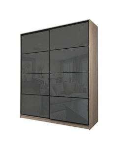 Шкаф-купе Max-МШ-23-6-20/2-22, 2000×600×2300 мм, цвет дуб сонома / стекло тёмно-серое Аллоджио