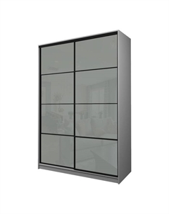 Шкаф-купе Max-МШ-23-6-18-22, 1800×600×2300 мм, цвет серый шагрень / стекло светло-серое Аллоджио