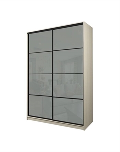 Шкаф-купе Max-МШ-23-6-16-22, 1600×600×2300 мм, цвет дуб молочный / стекло светло-серое Аллоджио
