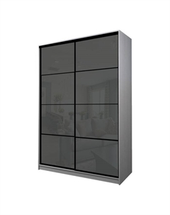 Шкаф-купе Max-МШ-23-6-18-22, 1800×600×2300 мм, ясень анкор светлый / стекло тёмно-серое Аллоджио