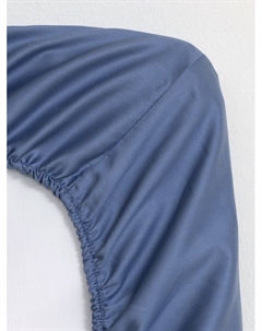 Простыня на резинке 2-спальная «» Blue lake, 180×200+25 см, мако-сатин Этель