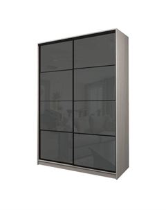 Шкаф-купе Max-МШ-23-6-18-22, 1800×600×2300 мм, ясень шимо светлый / стекло тёмно-серое Аллоджио
