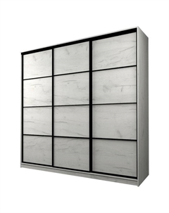 Шкаф-купе Max-МШ-23-6-24-111, 2400×600×2300 мм, цвет дуб крафт белый Аллоджио