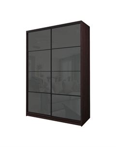Шкаф-купе Max-МШ-23-6-16-22, 1600×600×2300 мм, цвет венге / стекло тёмно-серое Аллоджио
