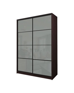 Шкаф-купе Max-МШ-23-6-16-22, 1600×600×2300 мм, цвет венге / стекло светло-серое Аллоджио