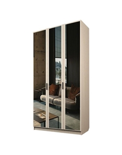 Шкаф 3-х дверный «Экон», 1200×520×2300 мм, 3 зеркала, цвет дуб молочный Аллоджио