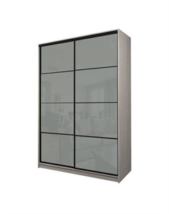 Шкаф-купе Max-МШ-23-6-18-22, 1800×600×2300 мм, ясень шимо светлый / стекло светло-серое Аллоджио