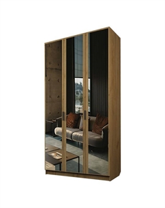 Шкаф трехдверный «. Экон», 3 зеркала, 1200×520×2300 мм, цвет дуб крафт золотой Аллоджио