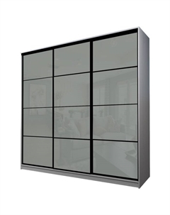Шкаф-купе Max-МШ-23-6-24/2-222, 2400×600×2300 мм, ясень анкор светлый/стекло светло-серое Аллоджио