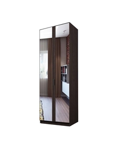 Шкаф двухдверный «. Экон», с зеркалом, с полками, 800×520×2300 мм, цвет венге Аллоджио