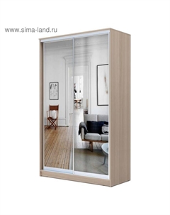 Шкаф-купе Хит-22-17-55, 1680×620×2200 мм, зеркало, цвет ясень шимо светлый Аллоджио