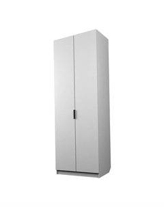 Шкаф 2-х дверный «Экон», 800×520×2300 мм, штанга и полки, цвет белый Аллоджио
