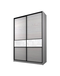 Шкаф-купе Max-МШ-23-6-18-99, 1800×600×2300 мм, цвет ясень анкор светлый / стекло белое Аллоджио