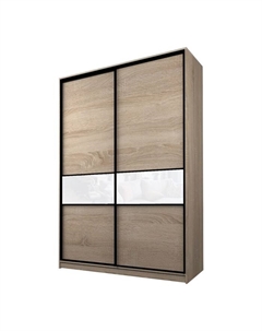 Шкаф-купе Max-МШ-23-6-18-99, 1800×600×2300 мм, цвет дуб сонома / стекло белое Аллоджио
