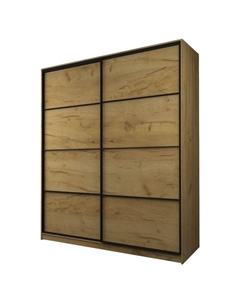 Шкаф-купе Max-МШ-23-6-22/2-11, 2200×600×2300 мм, цвет дуб крафт золотой Аллоджио