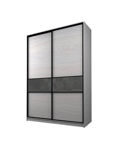 Шкаф-купе Max-МШ-23-6-18-99, 1800×600×2300 мм, ясень анкор светлый / стекло тёмно-серое Аллоджио