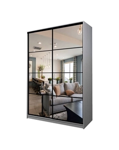 Шкаф-купе Max-МШ-23-6-18-55, 1800×600×2300 мм, зеркало, цвет ясень анкор светлый Аллоджио