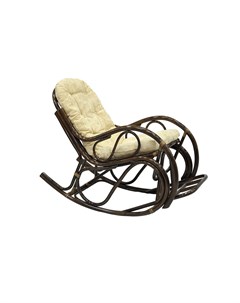 Кресло качалка с подножкой коричневое коричневый 58 0x94 0x130 0 см Ecogarden