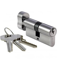 Цилиндр ключевой 60CK PCс заверткой 60мм цвет хром Morelli