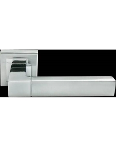 Ручка дверная Fukoku MH-28 SC/CP-S на квадратной накладке матовый хром Morelli