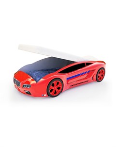Кровать машина карлсон roadster бмв с подъемным механизмом с подсветкой дна и фар красный 105x49x174 Magic cars